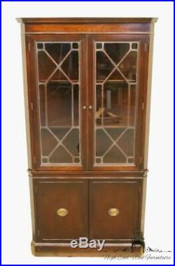 1940 S Antique Duncan Phyfe Corner China Cabinet W Leaded Glass
