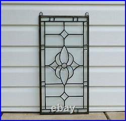 12 x 24 Stunning Handcrafted stained glass Clear Beveled window panel 12 x 24 Stunning Handcrafted stained glass Clear Beveled window panel