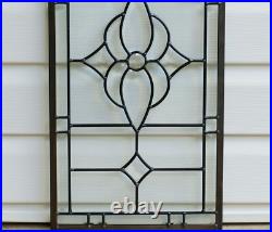 12 x 24 Stunning Handcrafted stained glass Clear Beveled window panel 12 x 24 Stunning Handcrafted stained glass Clear Beveled window panel