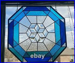 18.5 18.5 Beveled Stained Glass Window Panel -HMD