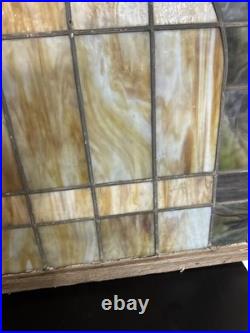 1900S Antique Stained Glass Window 34x 41 has a little damage