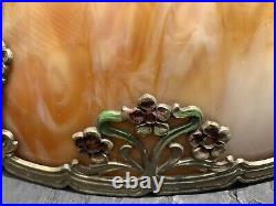 1910 Vtg Stained Glass Lamp Shade Deco Mission Tiffany Style 181/2 8 Panel Lead