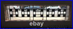 1 Antique Leaded Glass Gold Mirrored Stained Glass Transom Window 33 x 12