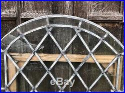 1 Antique Reclaimed Architectural Gothic Style Arched Leaded Glass Shaped Window