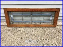 1 of 3 Antique Arts & Crafts Stained Leaded Glass Transom Windows 36 x 14