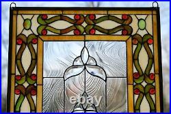 20W x 34H Handcrafted Jeweled stained glass window panel 20W x 34H Handcrafted Jeweled stained glass window panel