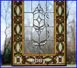 20W x 34H Handcrafted Jeweled stained glass window panel 20W x 34H Handcrafted Jeweled stained glass window panel