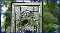 20 x 34 Stained Glass Window Panel rose blooming