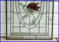 20 x 34 Stained Glass Window Panel rose blooming