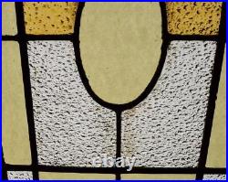 23 Tall Antique French Stained Glass Panel with Leaded Glass Window Hanging