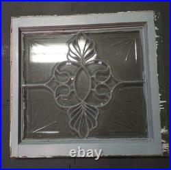 23x21.75x1.75 Inch Framed Leaded Stained Glass Window From Funeral Home 1890