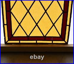 28 Tall Antique French Stained Glass Panel with Leaded Glass