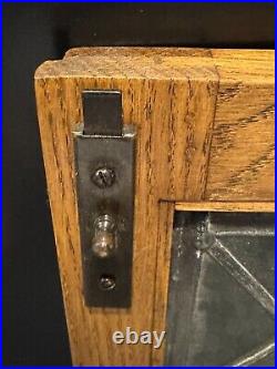 28 x10.5 Cottage Art English Leaded Diamond Glass Casement Window-Cabinet Door