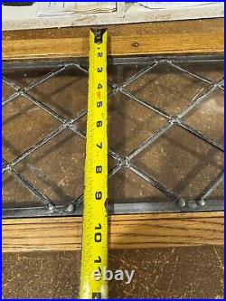 28 x10.5 Cottage Art English Leaded Diamond Glass Casement Window-Cabinet Door