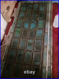 2 Antique Stained Glass Windows 19th Century