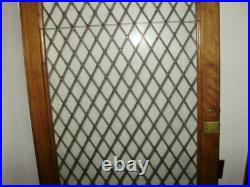 2 Matching Antique Leaded Glass Cabinet Doors Or Windows 27 X 74 each