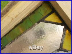 2 Vintage Leaded Stained Glass Windows 46 x 20