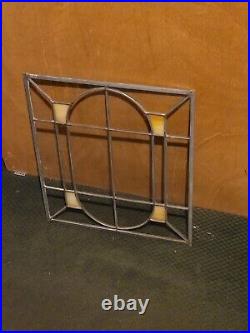 2 Vintage Stained Glass Panel Real Leaded Frame Old 16 x 23 1/2 & (16 x 18)