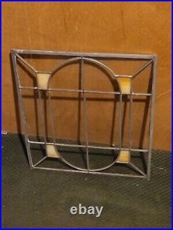 2 Vintage Stained Glass Panel Real Leaded Frame Old 16 x 23 1/2 & (16 x 18)