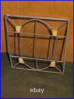 2 Vintage Stained Glass Panel Real Leaded Frame Old 16 x 23 1/2 & (16 x 18)