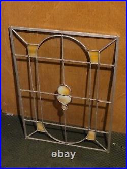 2 Vintage Stained Glass Panel Real Leaded Frame Old 16 x 23 1/2 & (16 x 18)