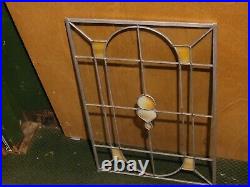 2 Vintage Stained Glass Panel Real Leaded Frame Old 16 x 23 1/2 & (16 x 18)