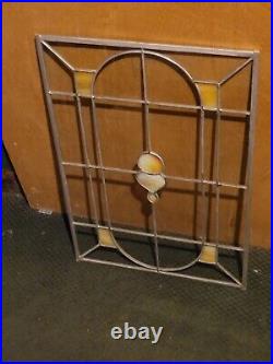 2 Vintage Stained Glass Panel Real Leaded Frame Old 16 x 23 1/2 & (16 x 18)