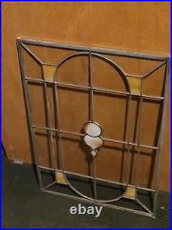 2 Vintage Stained Glass Panel Real Leaded Frame Old 16 x 23 1/2 & (16 x 18)