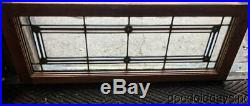 2 of 3 Antique Arts & Crafts Stained Leaded Glass Transom Windows 36 x 14