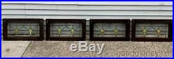 2 of 4 Antique Chicago Stained Leaded Glass Transom Windows 22 x 12