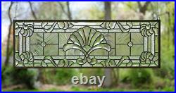 36 x 12 Handcrafted stained glass Clear Beveled window panel
