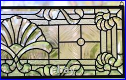 36 x 12 Handcrafted stained glass Clear Beveled window panel
