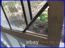 372A Old Reframed Pretty English Leaded Stain Glass Window 23 1/4 X 21 1/4 0 S&H