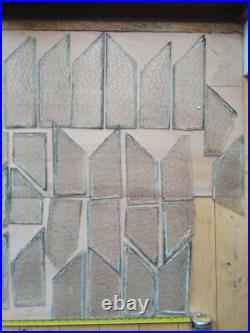 37 muranese / florentine spares for leaded light stained glass window. A1165m
