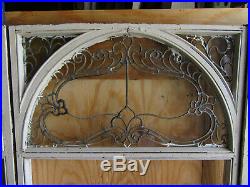 3 Piece Set Antique Stained Glass Windows Gothic Architectural Salvage