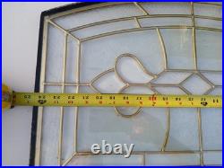 3 Vintage Leaded Clear Glass Window Panel Beveled Frosted Aprox 24.5x15.5 3 Vintage Leaded Clear Glass Window Panel Beveled Frosted Aprox 24.5x15.5