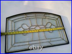 3 Vintage Leaded Clear Glass Window Panel Beveled Frosted Aprox 24.5x15.5 3 Vintage Leaded Clear Glass Window Panel Beveled Frosted Aprox 24.5x15.5