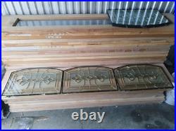 3 Vintage Leaded Clear Glass Window Panel Beveled Frosted Aprox 24.5x15.5 3 Vintage Leaded Clear Glass Window Panel Beveled Frosted Aprox 24.5x15.5