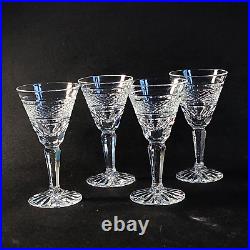 4 (Four) WATERFORD ROSSMORE Cut Lead Crystal Cordial Glasses-Signed RETIRED