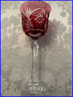 4 Nachtmann 8 1/4 Crystal Wine Glass Cut To Clear Multi-colors