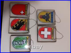 5-Vintage 1960s Swiss Stained Glass Coat of Arms Bern Switzerland Canton Berne