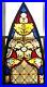 ANTIQUE_1800_s_ARCH_LEADED_STAINED_GLASS_CHURCH_WINDOW_52_x_27_GOTHIC_ART_VGC_01_ocg