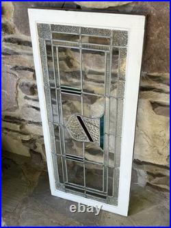 ANTIQUE 1920s SHIELDED STAINED GLASS WINDOW miner's house Nanticoke PA ANTIQUE 1920s SHIELDED STAINED GLASS WINDOW miner's house Nanticoke PA