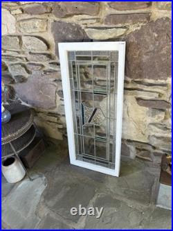 ANTIQUE 1920s SHIELDED STAINED GLASS WINDOW miner's house Nanticoke PA ANTIQUE 1920s SHIELDED STAINED GLASS WINDOW miner's house Nanticoke PA