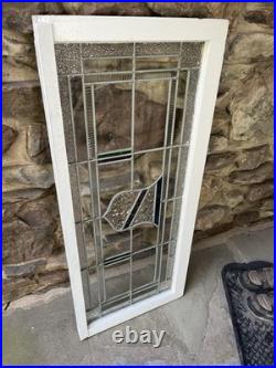 ANTIQUE 1920s SHIELDED STAINED GLASS WINDOW miner's house Nanticoke PA ANTIQUE 1920s SHIELDED STAINED GLASS WINDOW miner's house Nanticoke PA