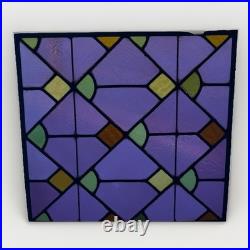 ANTIQUE ABSTRACT STAINED GLASS WINDOW, Pittsburgh PA church 1900