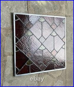 ANTIQUE ART NOVEAU ABSTRACT STAINED GLASS WINDOW, Pittsburgh PA church 1900
