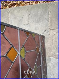 ANTIQUE ART NOVEAU ABSTRACT STAINED GLASS WINDOW, Pittsburgh PA church 1900