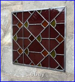 ANTIQUE ART NOVEAU ABSTRACT STAINED GLASS WINDOW, Pittsburgh PA church 1900