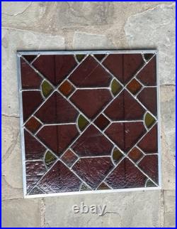 ANTIQUE ART NOVEAU ABSTRACT STAINED GLASS WINDOW, Pittsburgh PA church 1900